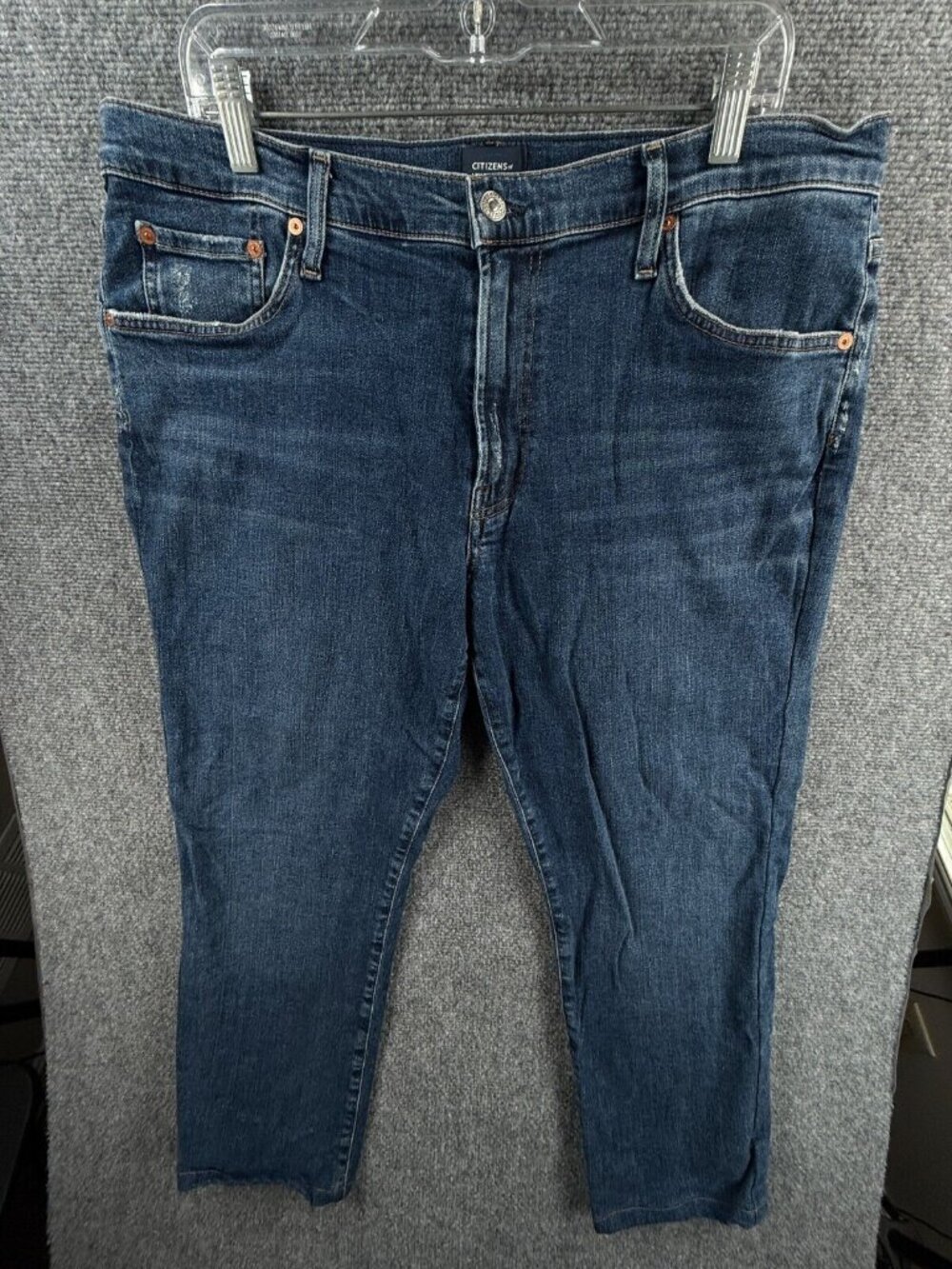 Citizens Of Humanity Jeans The Gage Blue Medium Wash Distressed Zip ACTL 37X25